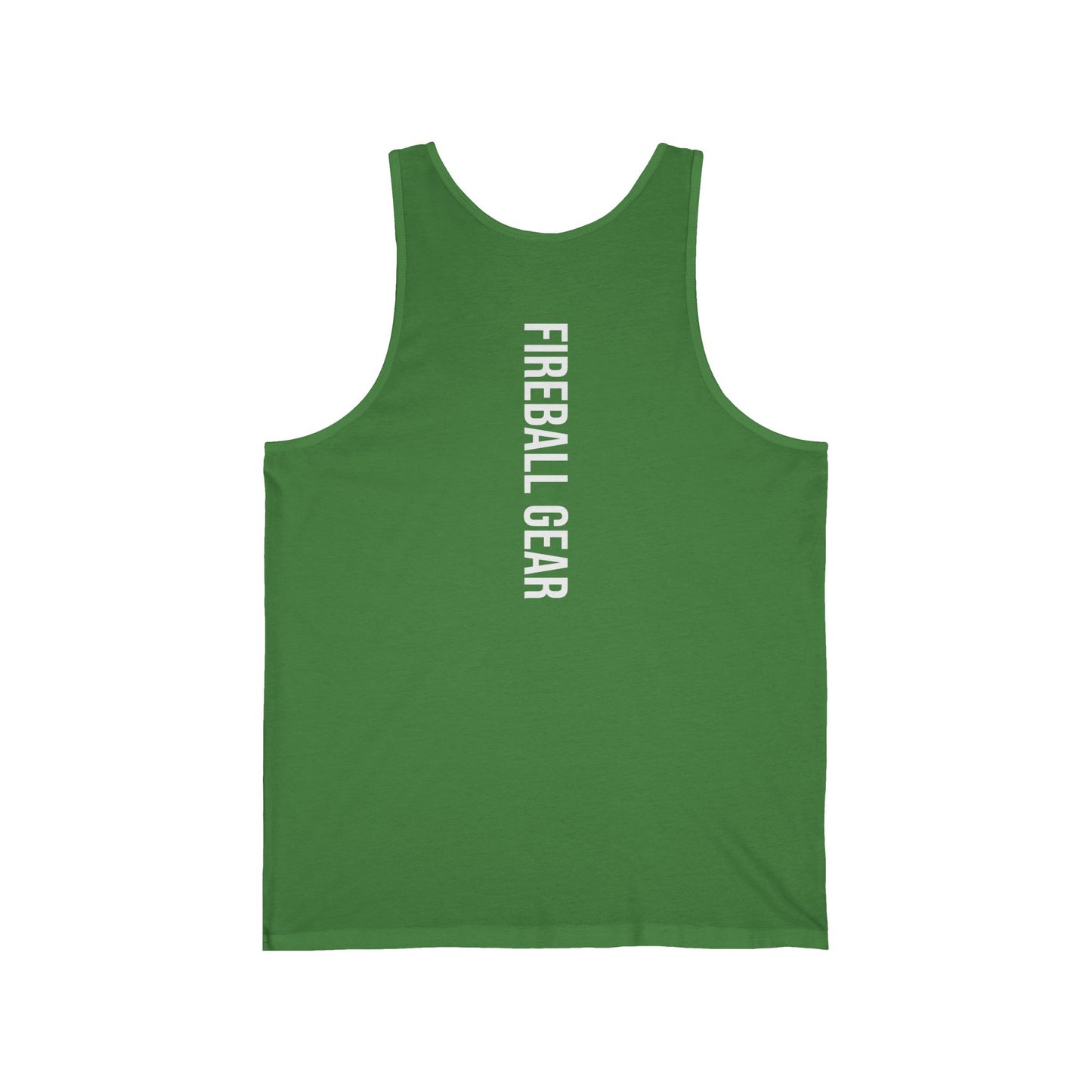 Camiseta sin mangas unisex Fireball Gear - Flame & Gear - Blanca