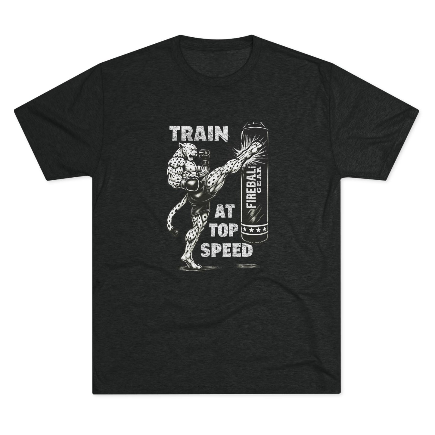 Serie Beast Mode - Entrena a toda velocidad - Camiseta unisex de mezcla triple