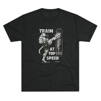 Serie Beast Mode - Entrena a toda velocidad - Camiseta unisex de mezcla triple