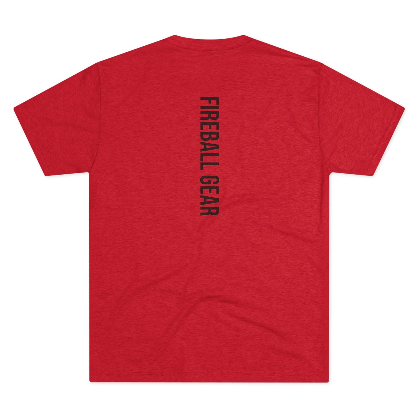 Fireball Gear - Flame &amp; Gear - Camiseta unisex de mezcla triple negra