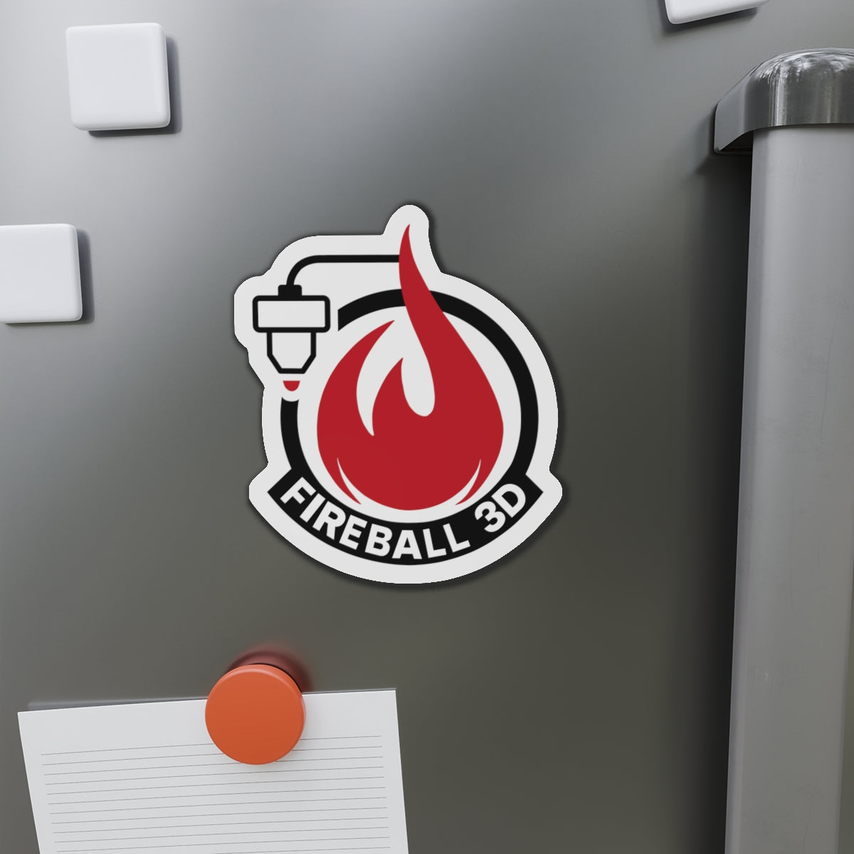 Fireball 3D - Die-Cut Magnets