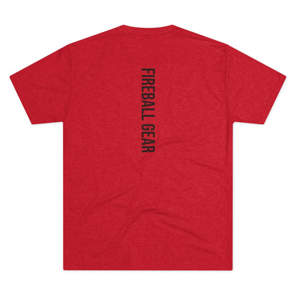Fireball Gear - Flamme &amp; Ausrüstung zentriert - Schwarz - Unisex Triblend T-Shirt
