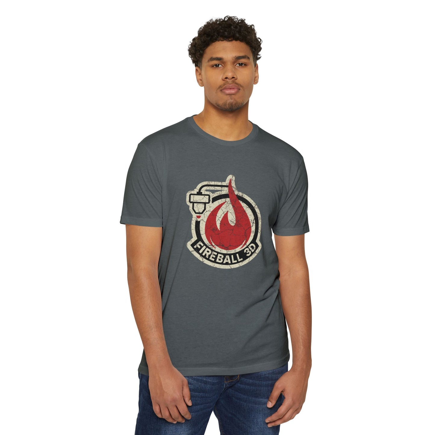 Feuerball 3D - Distressed - Unisex T-Shirt