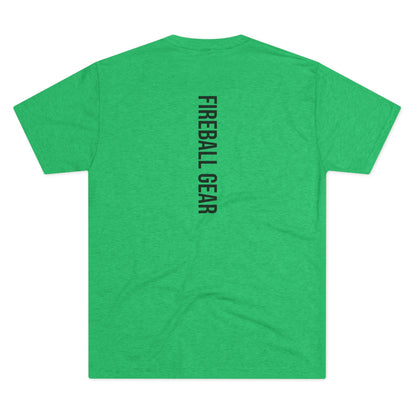 Fireball Gear - Flamme &amp; Ausrüstung zentriert - Schwarz - Unisex Triblend T-Shirt