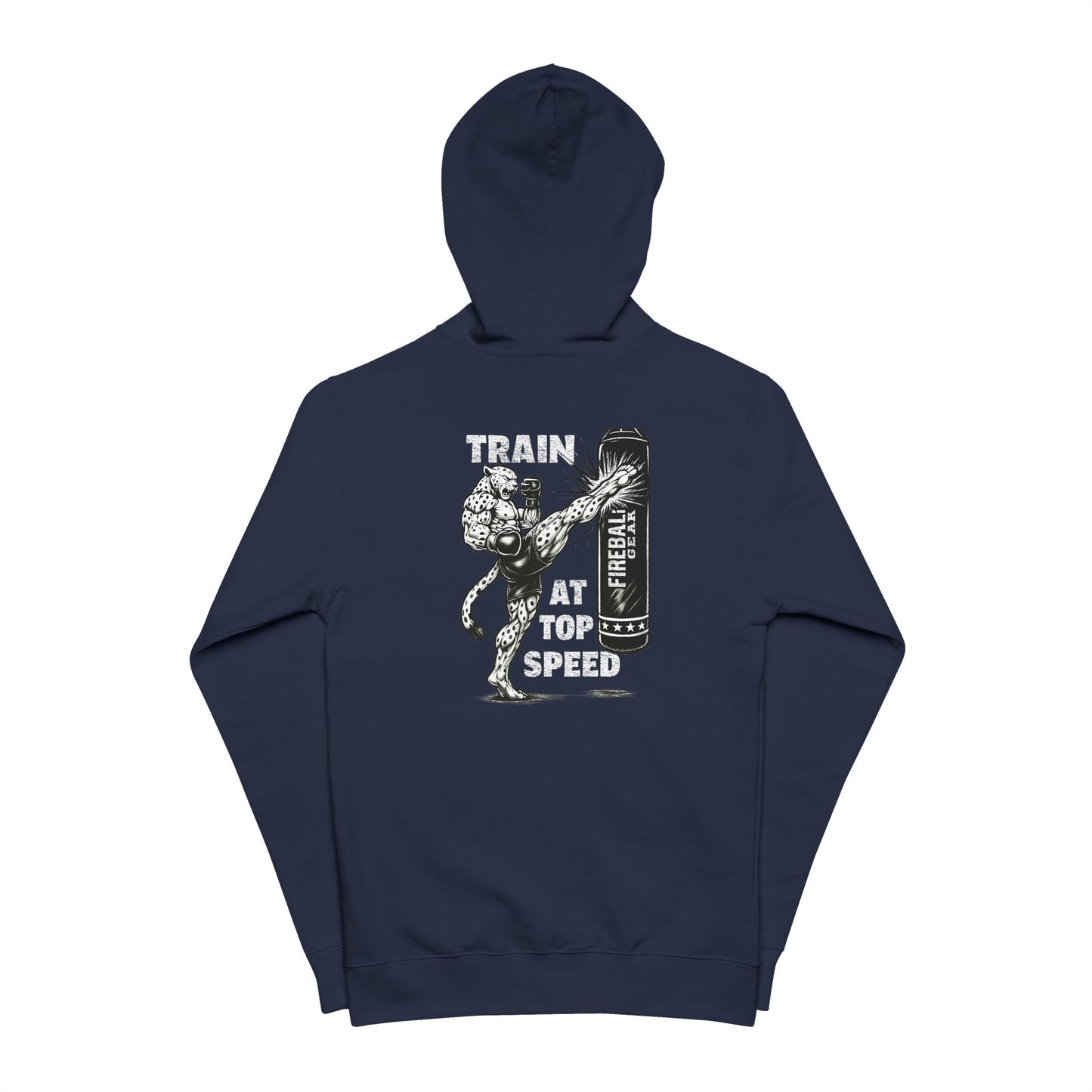 Beast Mode Series – Cheetah Kickboxing – Train at Top Speed – Fitness Zip-Up Lightweight Hoodie