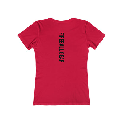Fireball Gear - Flame &amp; Gear - Schwarz - Damen Slim Fit T-Shirt