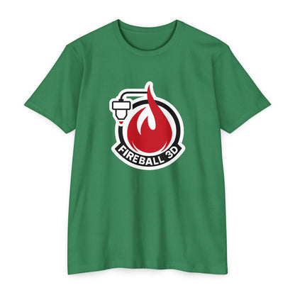 Feuerball 3D - Umrissen - Unisex T-Shirt
