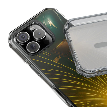 Miller Welder - Fundas magnéticas transparentes resistentes a impactos para iPhone