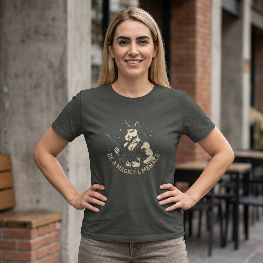 Sé una amenaza mágica - Camiseta cuadrada para mujer