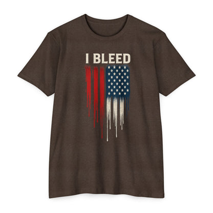 Ich blute - Rot, Weiß &amp; Blau - Unisex T-Shirt