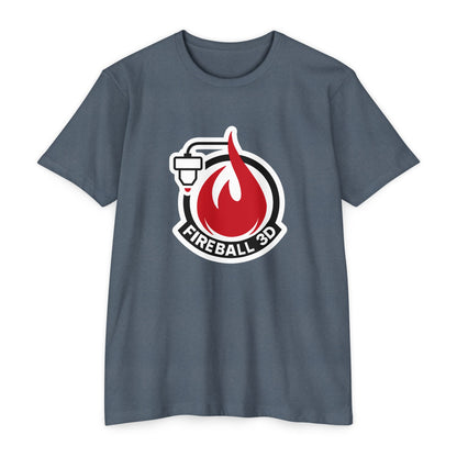 Feuerball 3D - Umrissen - Unisex T-Shirt