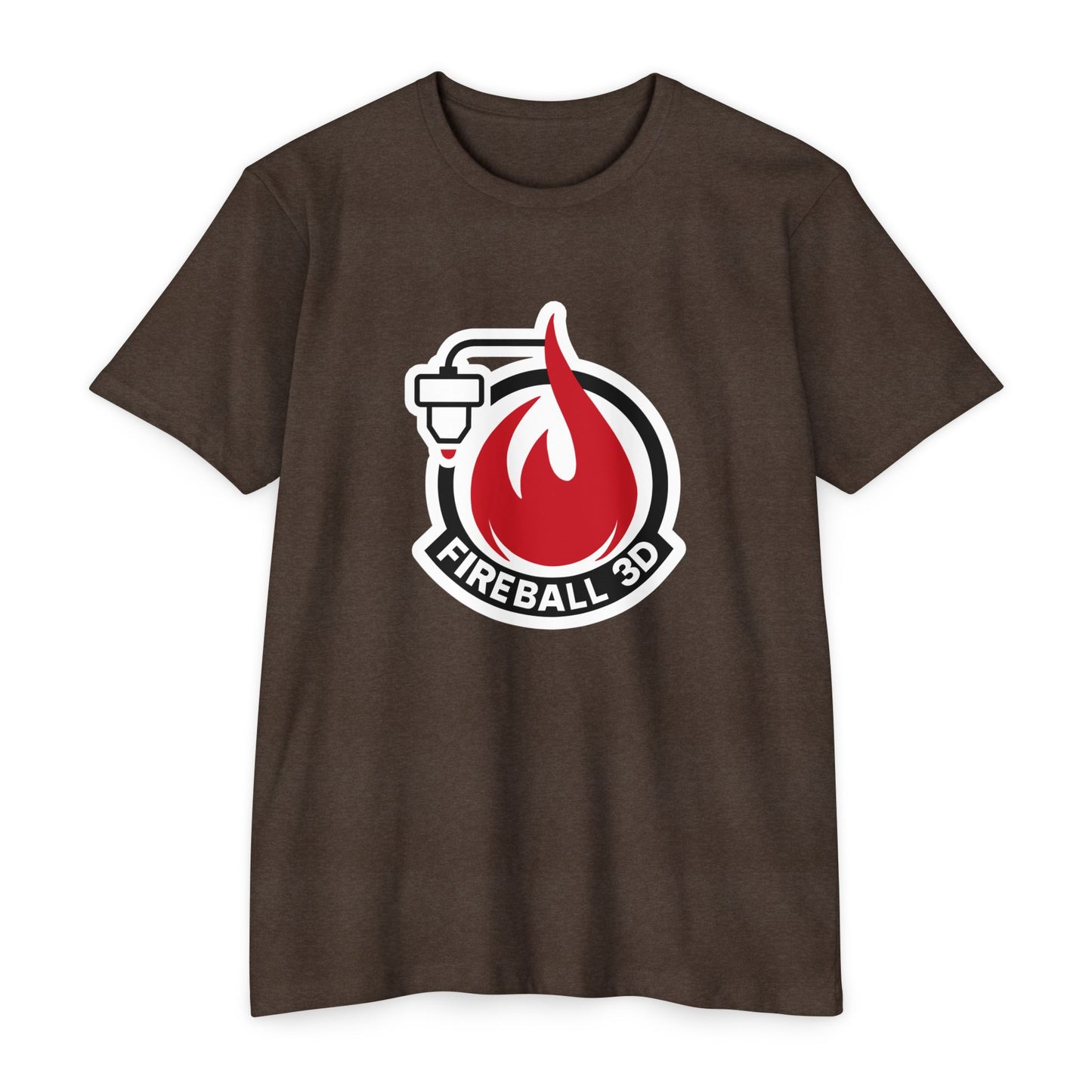 Feuerball 3D - Umrissen - Unisex T-Shirt