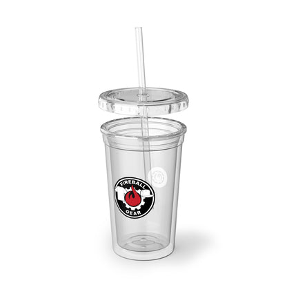 Fireball Gear - 16oz Insulated Acrylic Tumbler, with Lid and Straw