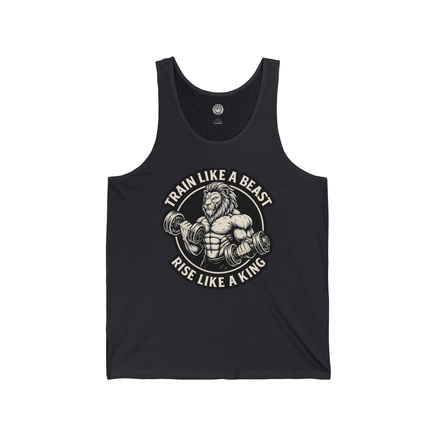 Beast Mode Series - Train Like a Beast, Rise Like a King - Fitness Jersey Tank Top