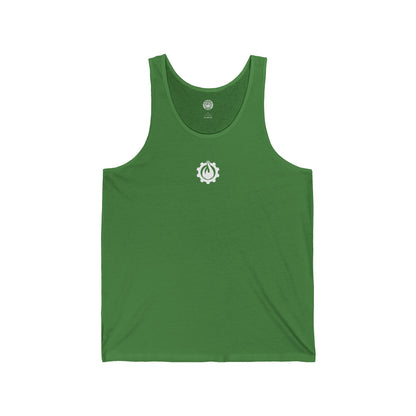 Fireball Gear - Flame & Gear - White - Fitness Jersey Tank Top