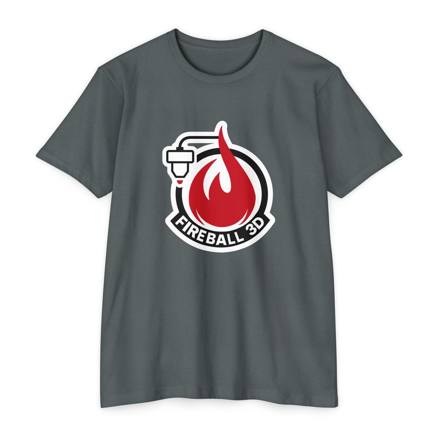 Feuerball 3D - Umrissen - Unisex T-Shirt