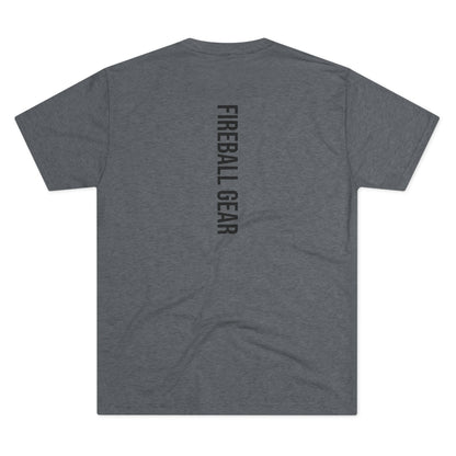 Fireball Gear - Flamme &amp; Ausrüstung zentriert - Schwarz - Unisex Triblend T-Shirt