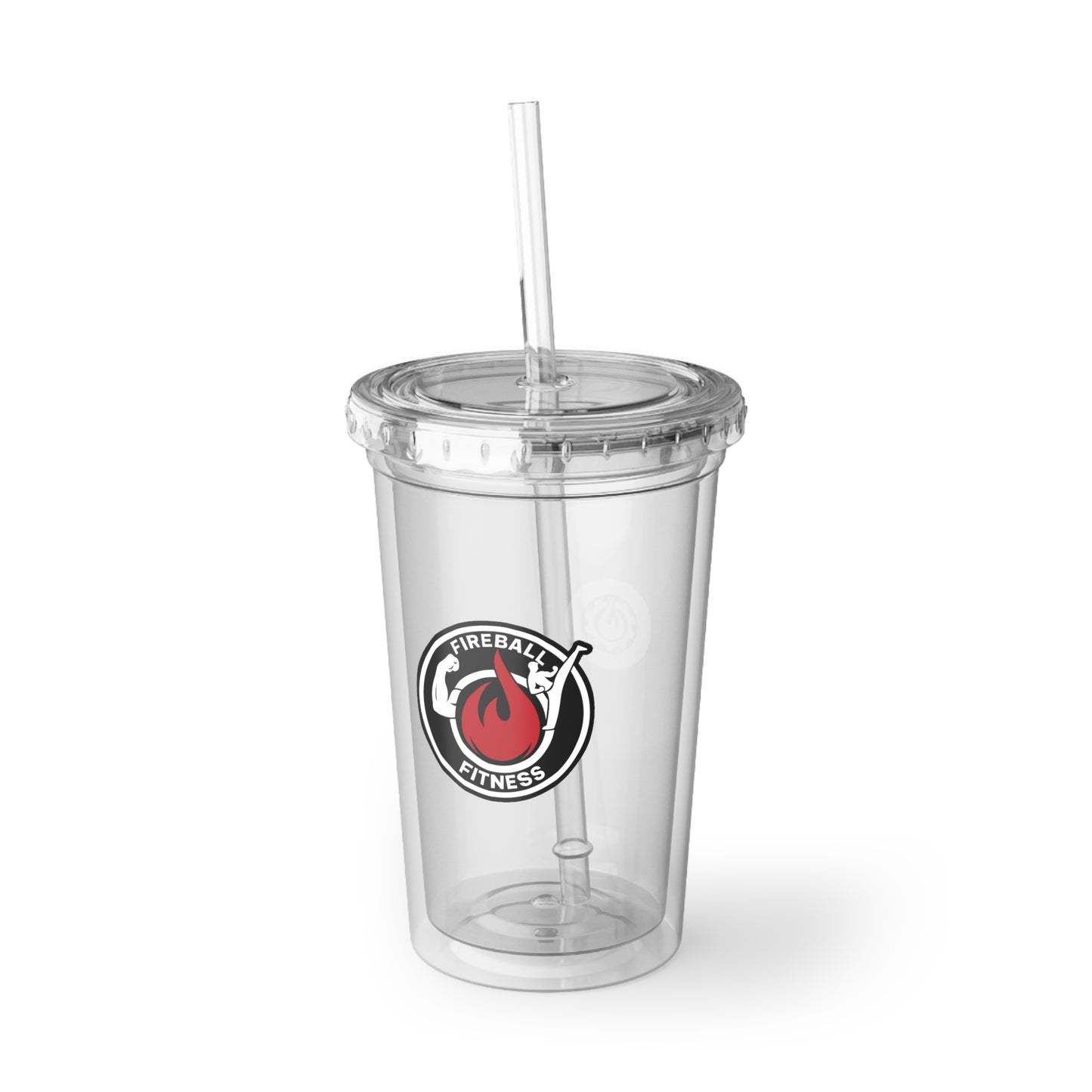 Fireball Fitness - 16oz Insulated Acrylic Tumbler, with Lid and Straw