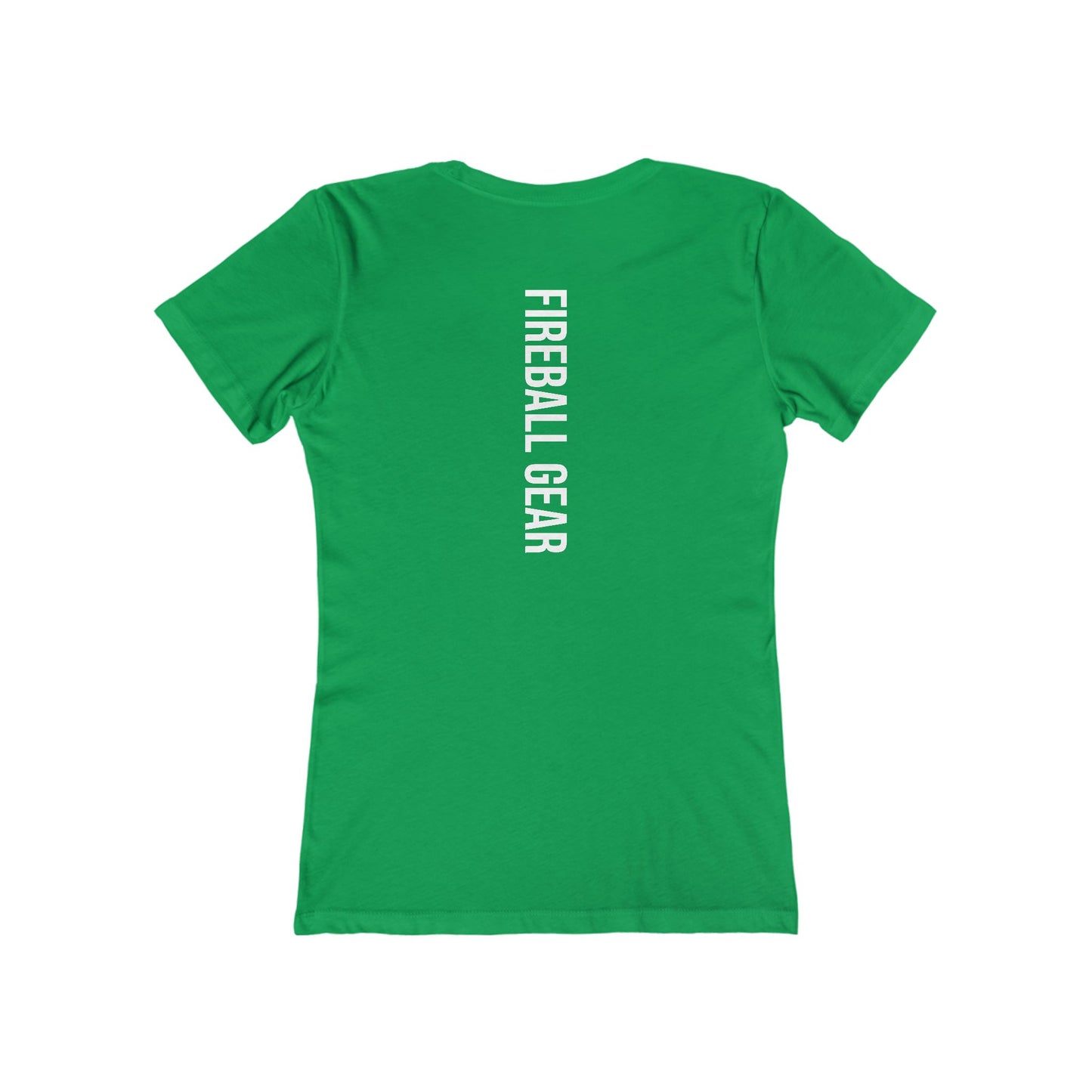 Fireball Gear - Flame &amp; Gear - Camiseta ajustada para mujer - Blanca