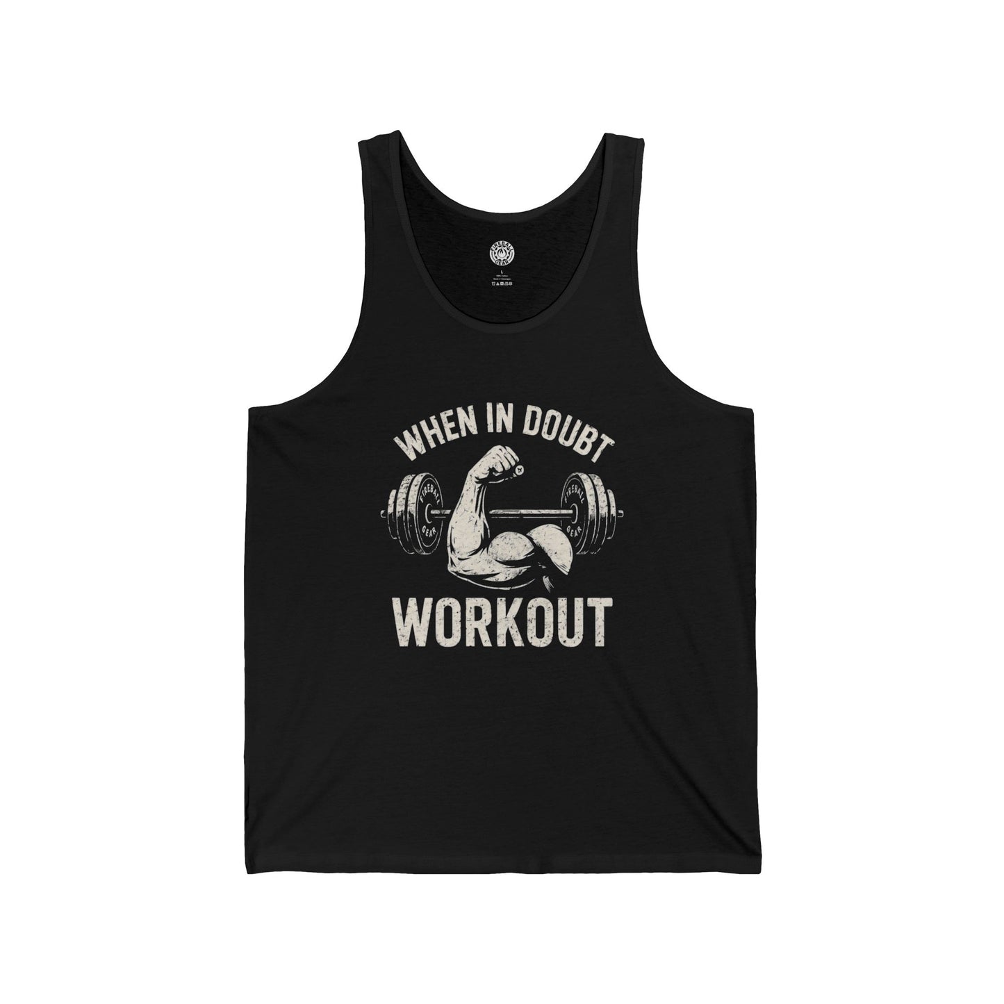 When in Doubt, Workout - Jersey Fitness Tank Top