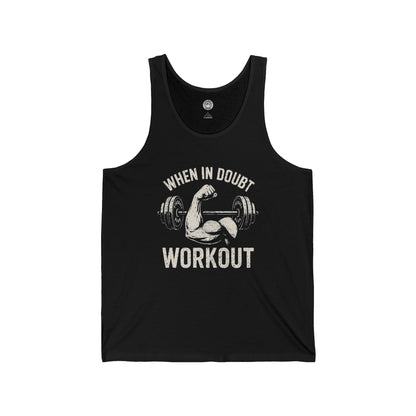 When in Doubt, Workout - Jersey Fitness Tank Top