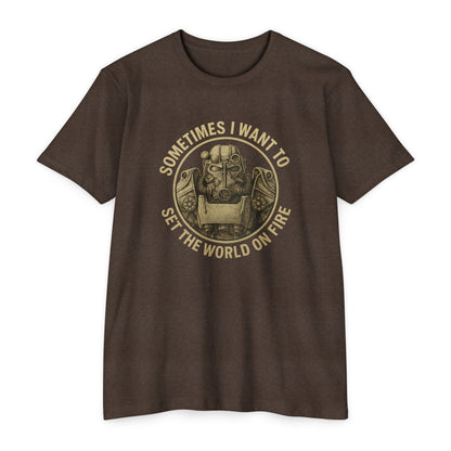 Fallout - Manchmal möchte ich die Welt in Brand setzen - Unisex T-Shirt