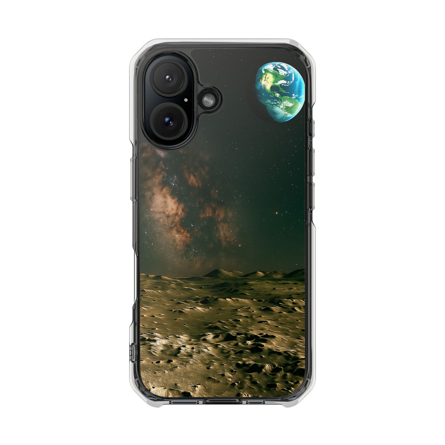 Standing on the Moon - Magnetic Clear Impact iPhone Cases